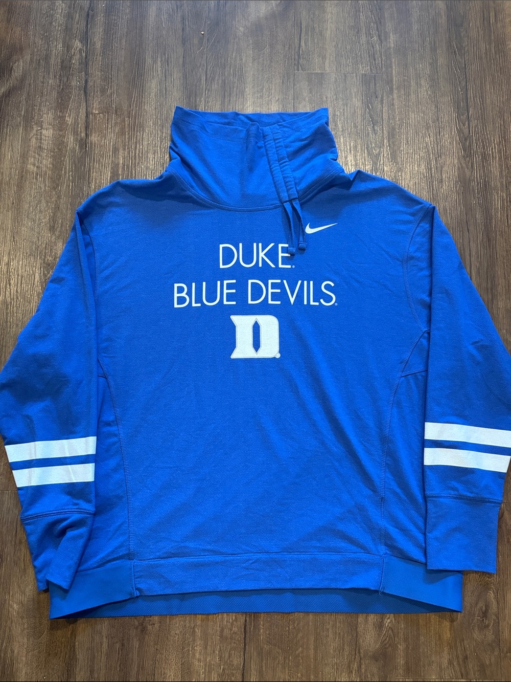 Nike Duke Blue Devils High Neck Sweatshirt Mens 2XL Blue Lightweight Rayon
